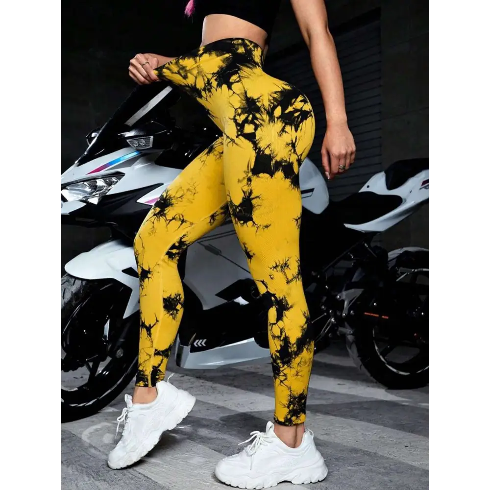 3 Pack Tie Dye High Waist Seamless Leggings