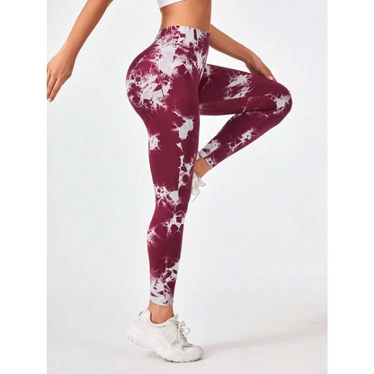 3 Pack Tie Dye High Waist Seamless Leggings