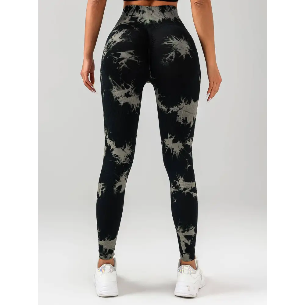 3 Pack Tie Dye High Waist Seamless Leggings