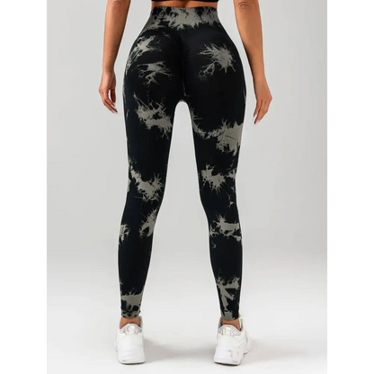 3 Pack Tie Dye High Waist Seamless Leggings