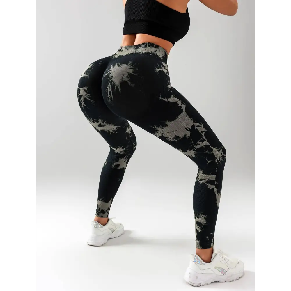 3 Pack Tie Dye High Waist Seamless Leggings