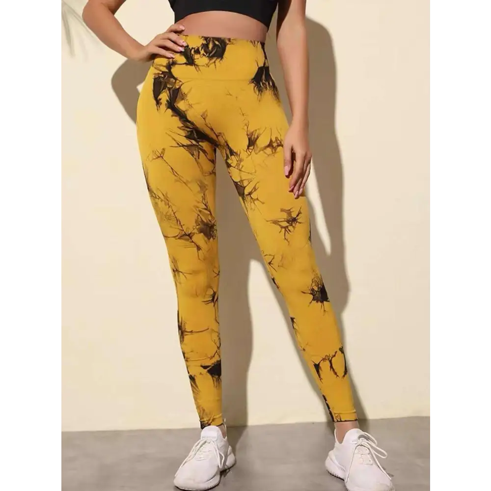3 Pack Tie Dye High Waist Seamless Leggings