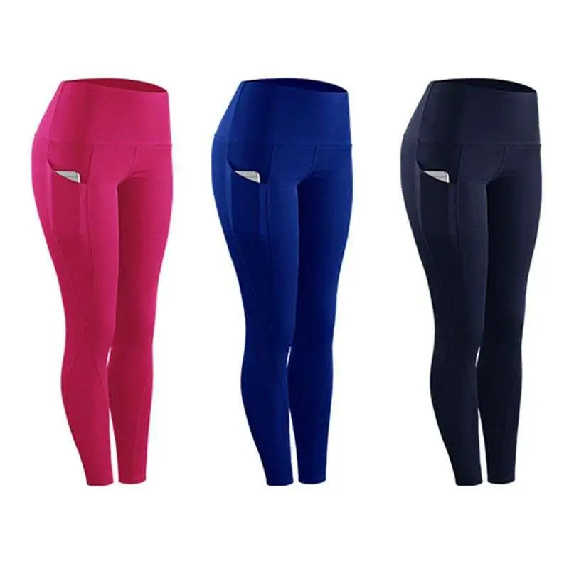 3-Pack Women Compression Skinny Fitness Leggings with Pockets