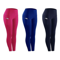 3-Pack Women Compression Skinny Fitness Leggings with Pockets