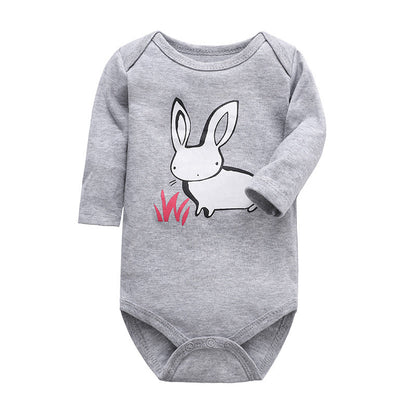 Cotton One-piece Long Sleeve Triangle Romper