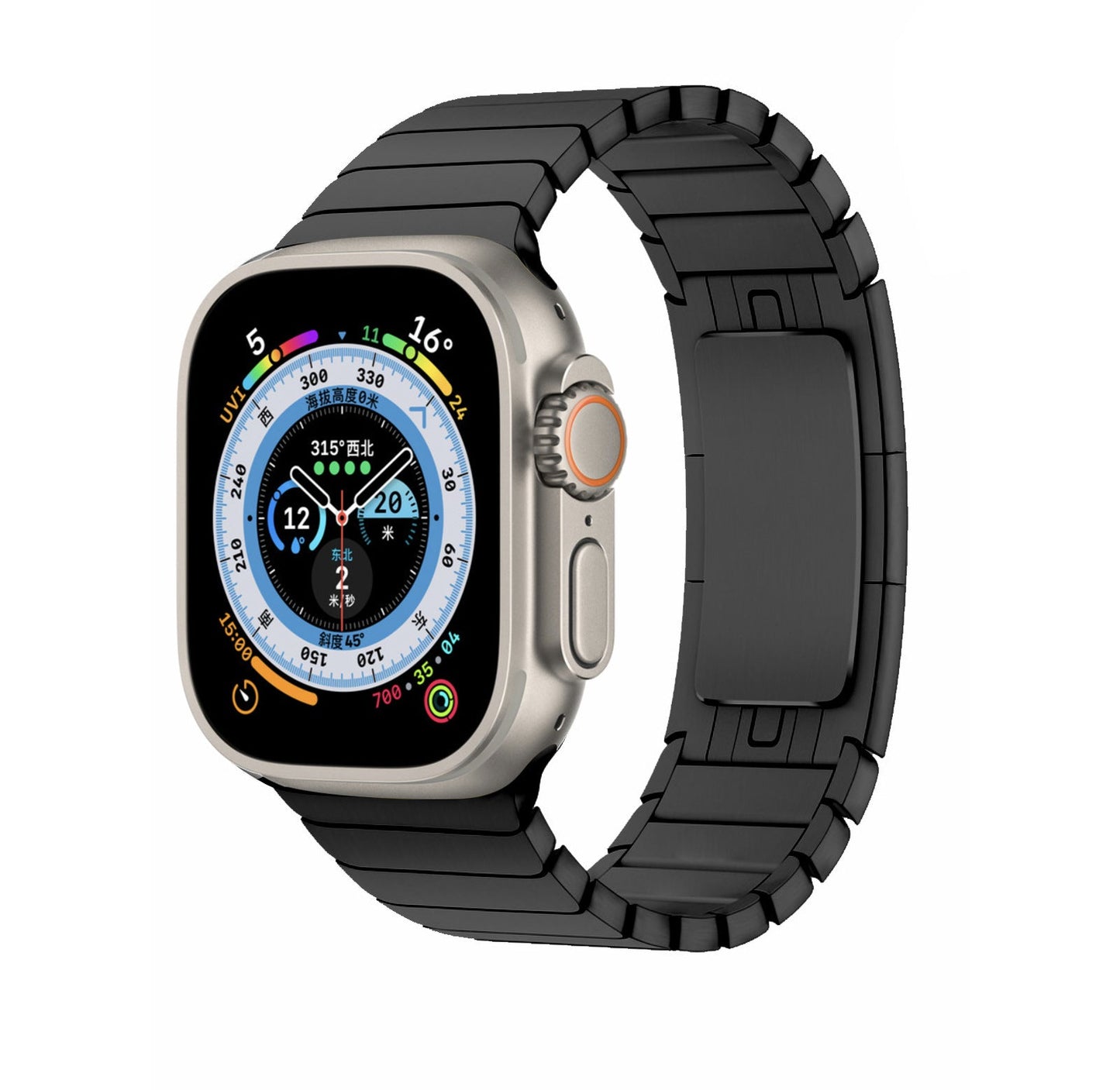 Compatible avec le bracelet en acier inoxydable Smartwatch 8, boucle à nœud, bracelet de montre en métal IWatch