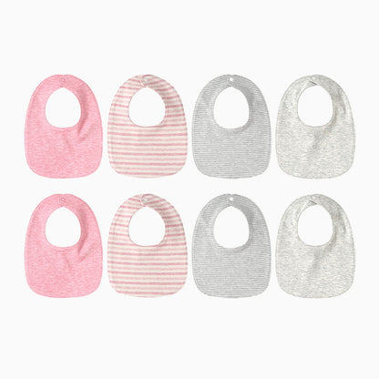 Fashion 8-piece Set Of Baby Drool Towel In Solid Color