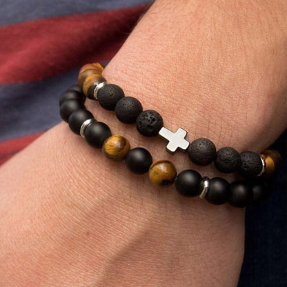 Fashion Luxury Charm Hand Men's Bracelet Handmade Beaded