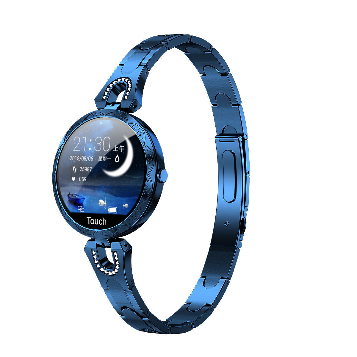 Montre intelligente de mode pour femmes Dispositif portable étanche Moniteur de fréquence cardiaque Montre intelligente de sport pour femmes Mesdames