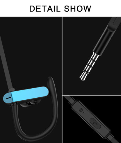 Compatible avec les écouteurs PTM TS27 Sport Running Anti-chute Oreillette Casque stéréo avec micro pour téléphone Xiaomi universel