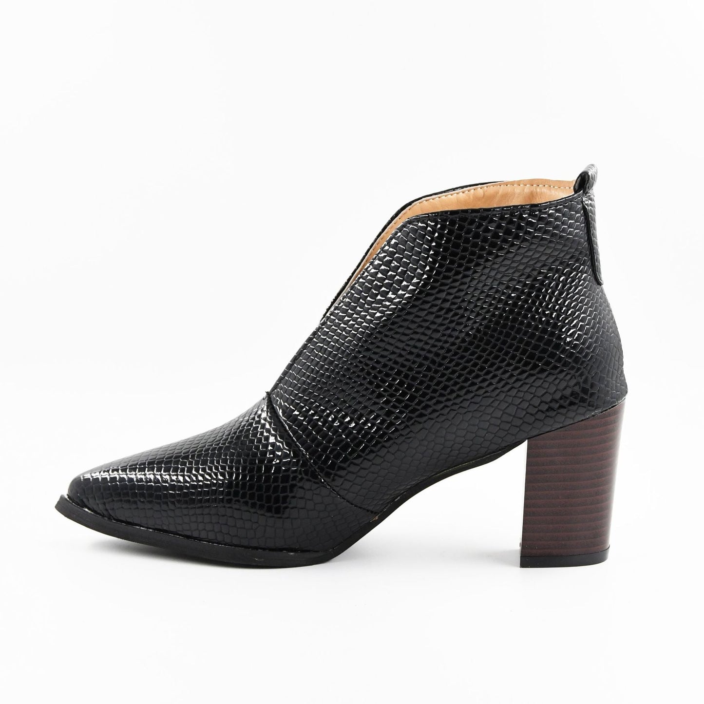 Zapato casual de tacón medio con punta cuadrada estilo retro y talla grande