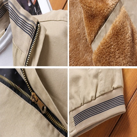 Chaqueta cortavientos para hombre con cuello alto