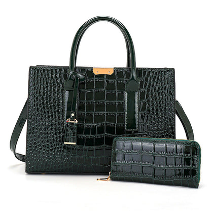 New Women's Wallet Large Capacity Handbag 2 Piece Set