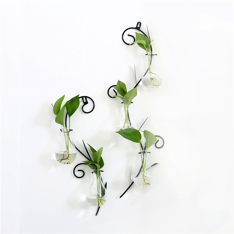 Transparent glass vase