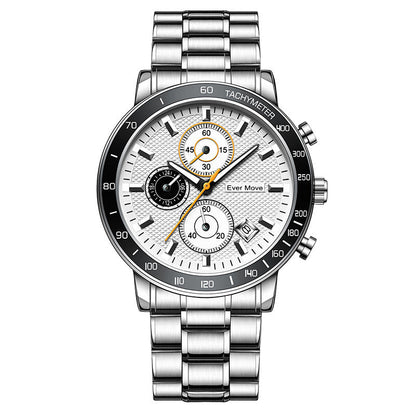 Waterproof Watch Luminous Small Three-pin Steel Watch