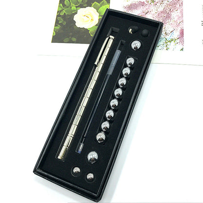 Boîte cadeau anti-stress Kits dorés noirs amusants Stylo polaire magnétique Fidget avec stylet bille