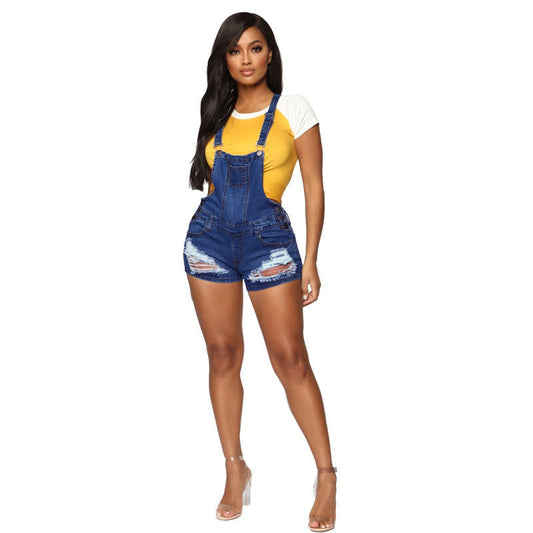 European and American worn denim overalls