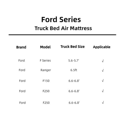 DikaSun Ford  5.5-5.8ft | 6-6.5'  Truck Bed Air Mattress