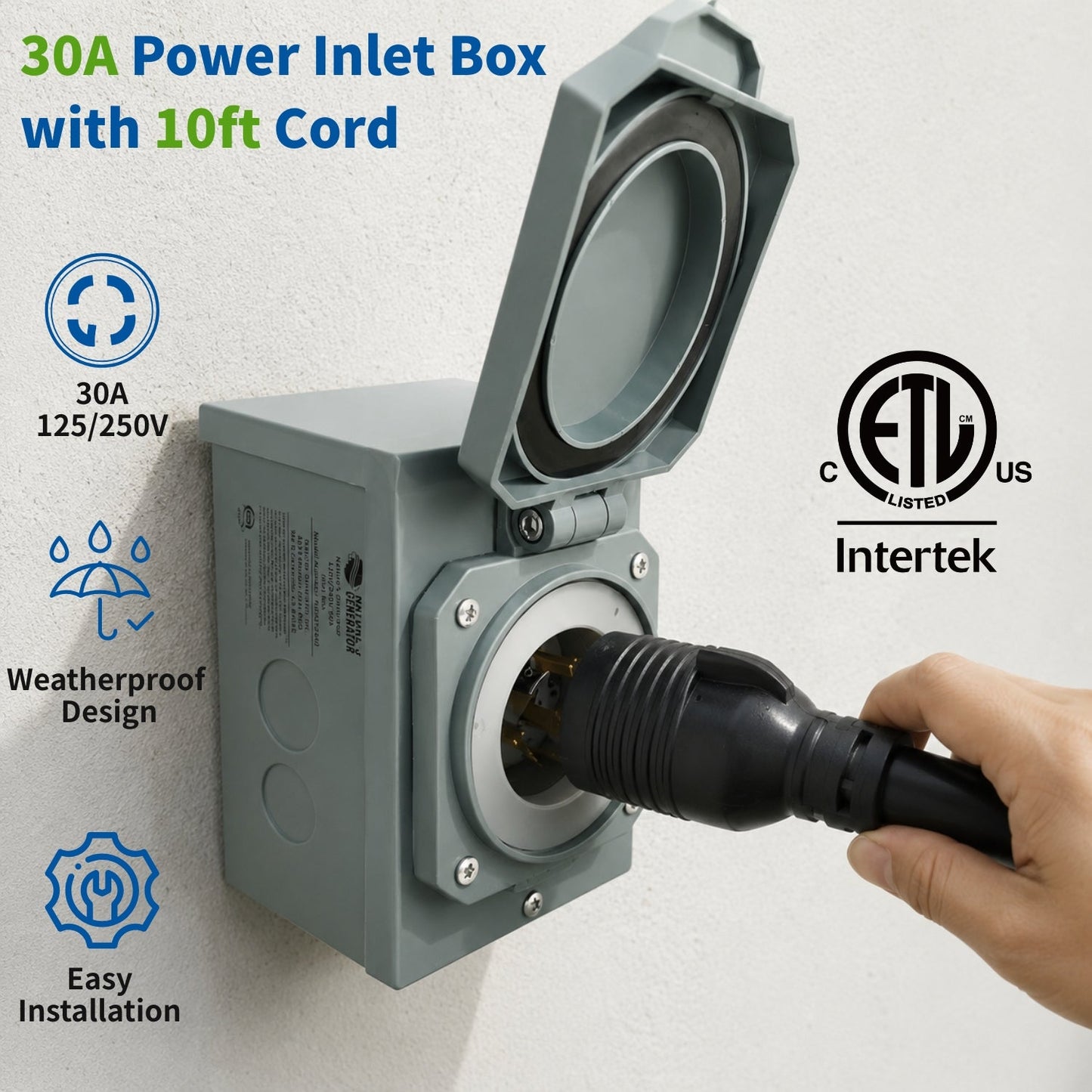Nature's Generator 30A Power Inlet Box