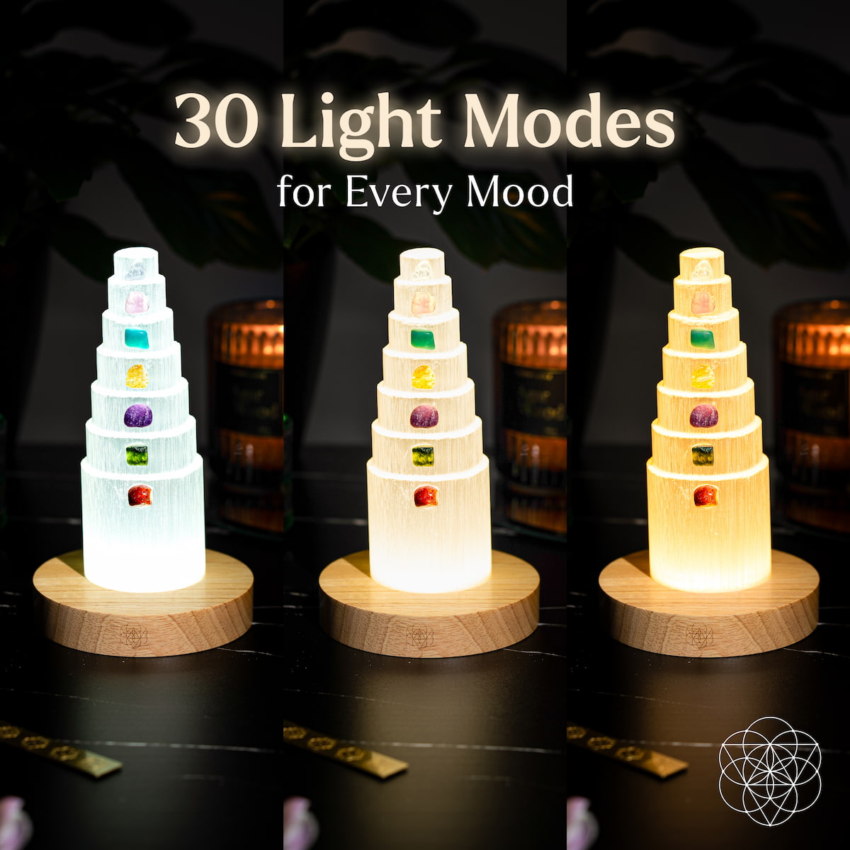 La Lampe Bouclier anti-stress - 7 Pierres de guérison