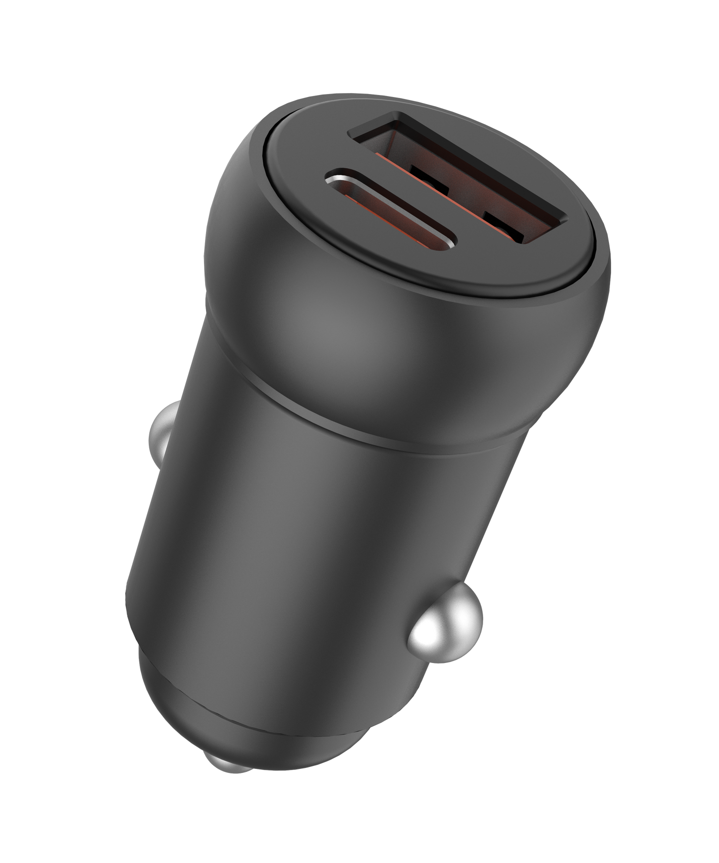 30W Dual Port Car Charger, Black