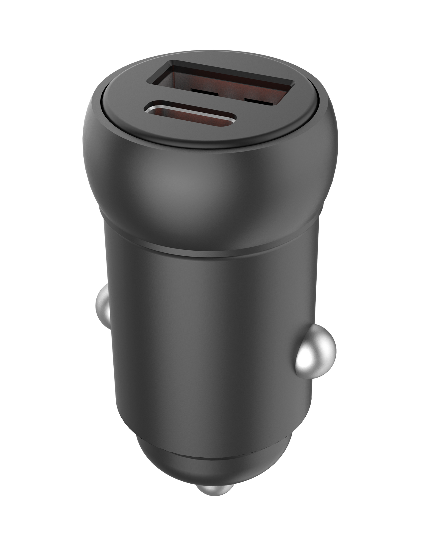 30W Dual Port Car Charger, Black