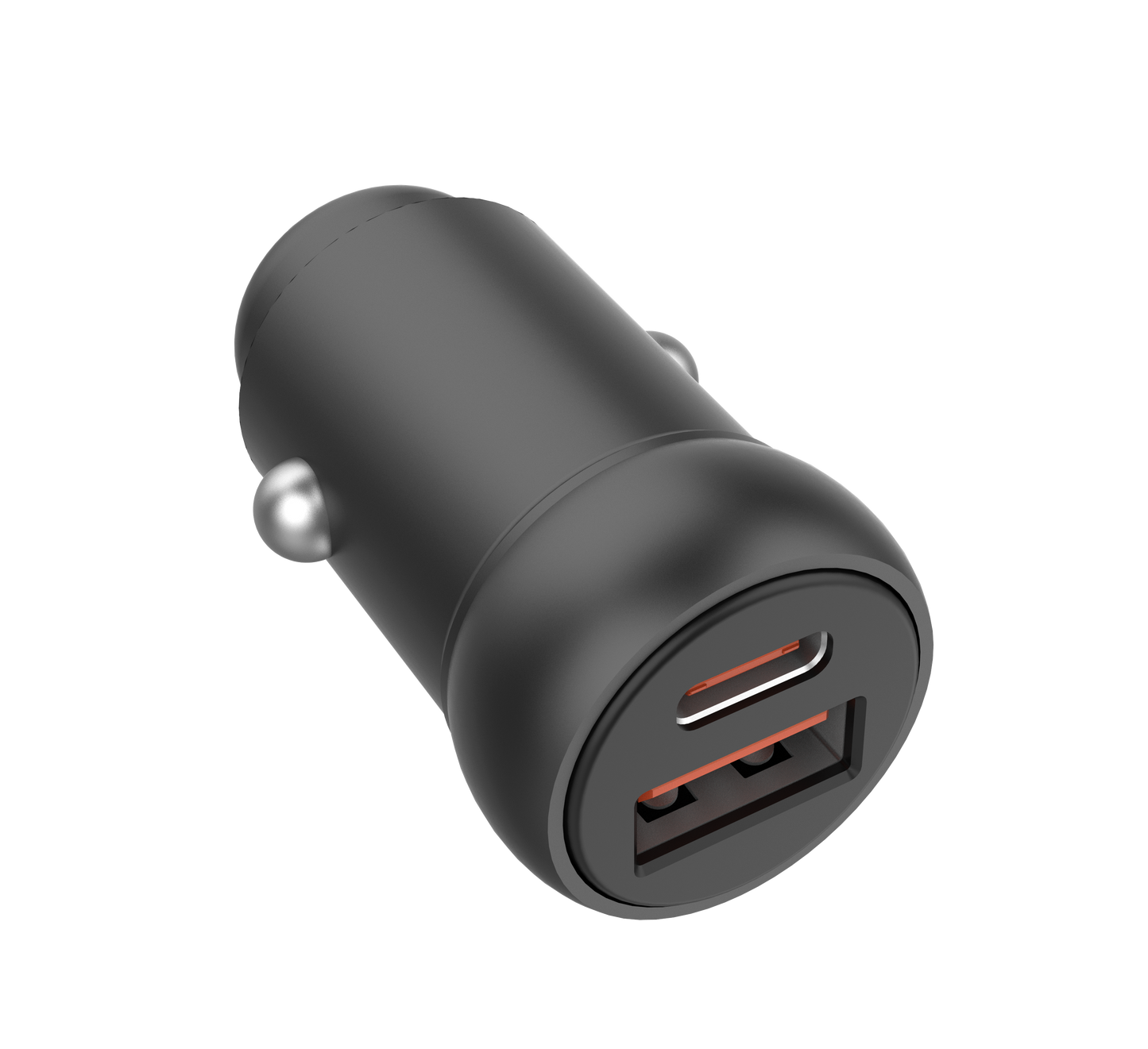 30W Dual Port Car Charger, Black