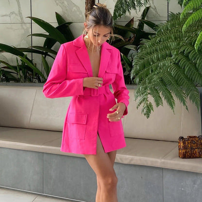 Lapel Long Sleeve Plus Size Fashion Jacket