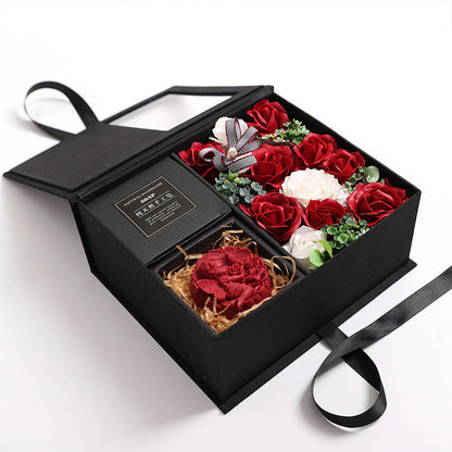 Boîte à fleurs de savon Tanabata Saint Valentin Cadeau Créatif Rose Anniversaire