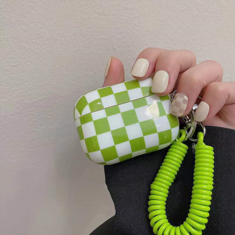 Plaid Phone Chain AirPods Protective Cover