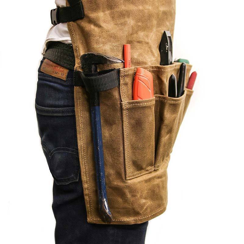 Leather webbing apron