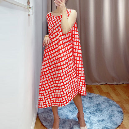 Vestido de talla grande con falda suelta e irregular