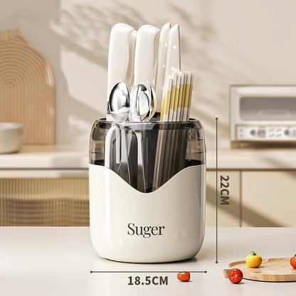 Estante de almacenamiento giratorio multiusos para cuchillos de cocina