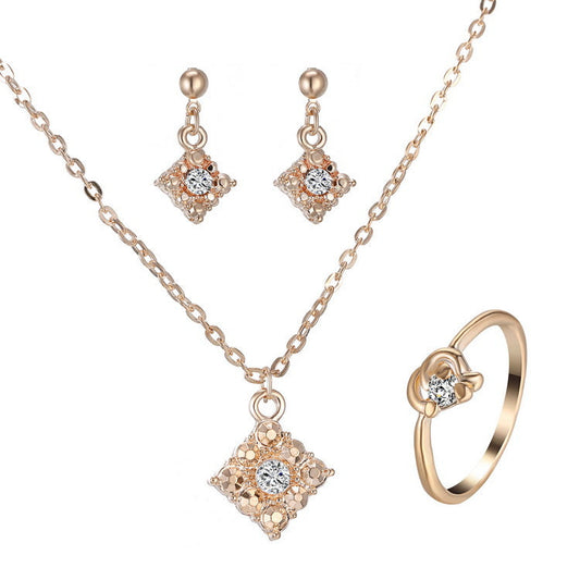 Diamond Necklace Earring Ring Jewelry