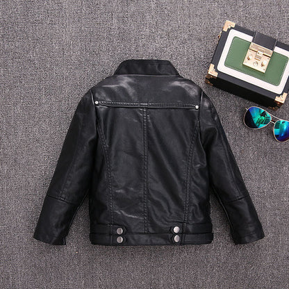 Children's clothing pilot leather jacket