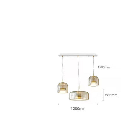 Lustre en verre simple pour chambre à coucher et salon