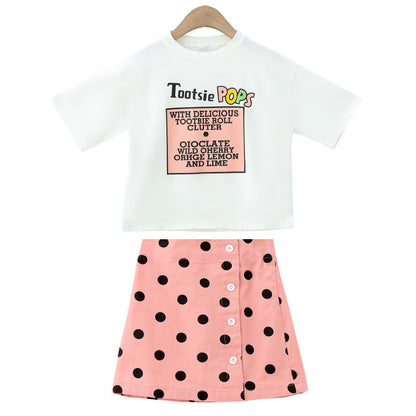 Ensemble deux pièces fille t-shirt manches courtes