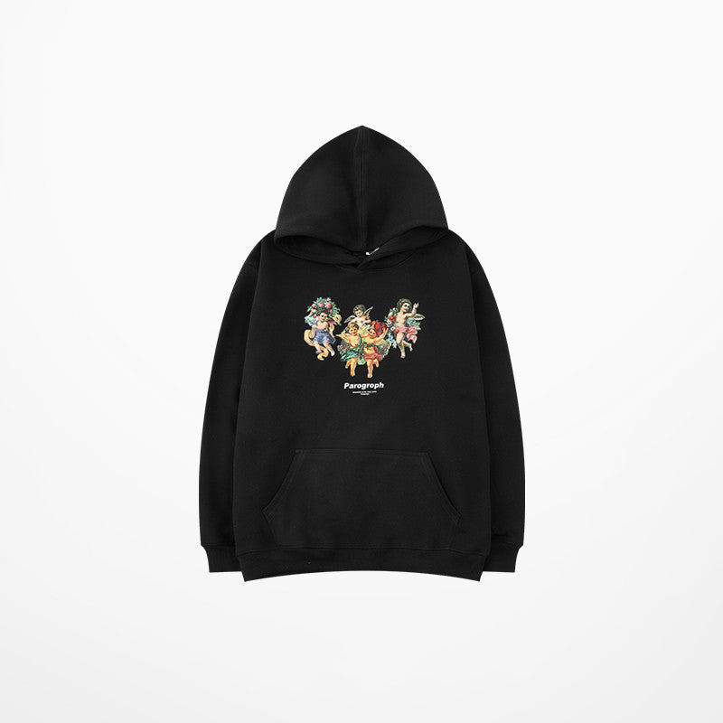 Sudadera con capucha, forro de terciopelo, gruesa, informal, estilo coreano, deportiva, para hombre, ropa de otoño
