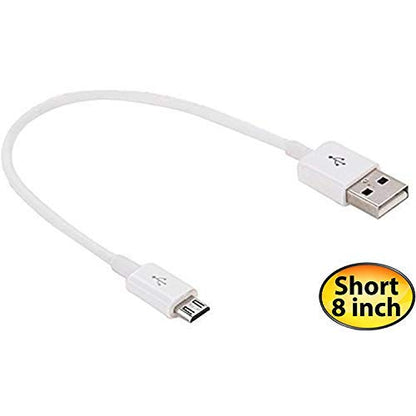 Short Micro-USB Cable for Samsung SM-J337 - 5A 480Mbps High Speed Charging Cable 2-Pack