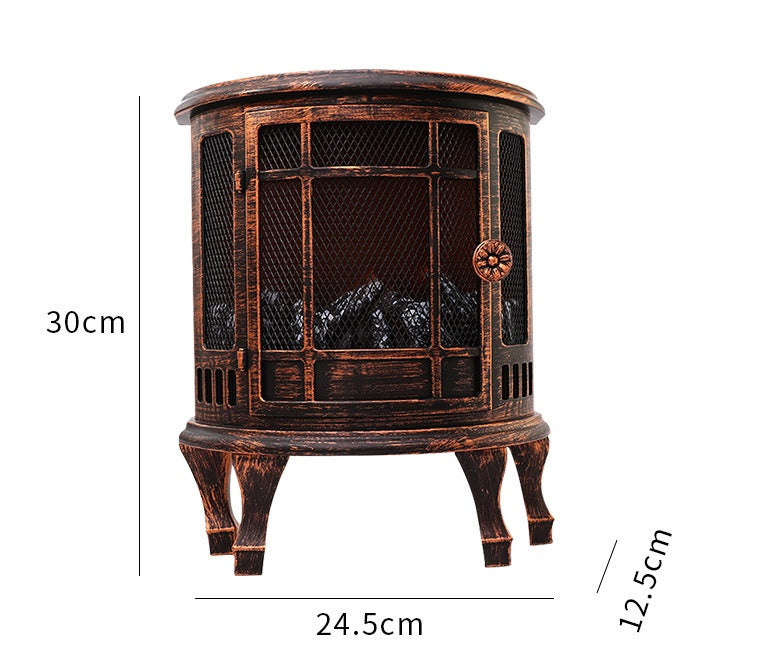 Decoraciones de brasero, chimenea navideña, linterna de carbón