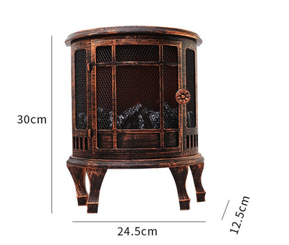 Decoraciones de brasero, chimenea navideña, linterna de carbón