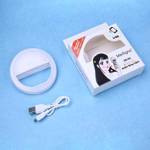 Clip-On Ring Light Rechargeable - 36 LED Lights 3-Level Adjustable Brightness for Phones