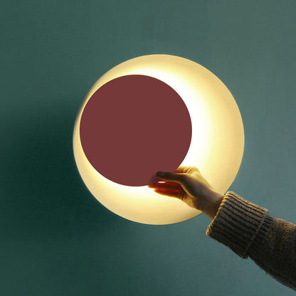Lámpara de pared redonda de macaron colorido eclipse