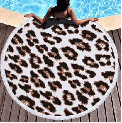 Serviette de plage ronde imprimée