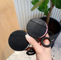 Compatible con Apple, funda protectora para AirPods de galletas Oreo con llavero