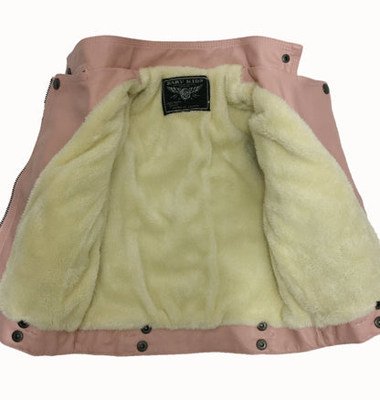 Children's clothing pilot leather jacket