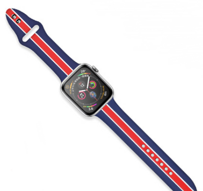 BRACELET DE MONTRE EN SILICONE RAYÉ