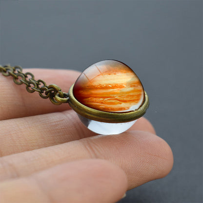 Nebula Galaxy Double Sided Pendant Necklace