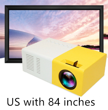 Proyector portátil 3D HD LED Cine en casa HDMI compatible con USB de audio Proyector YG300 Mini proyector