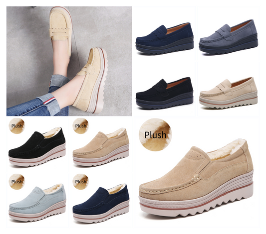 Zapatos de tacón con plataforma para mujer, zapatos individuales, zapatos de madre, zapatos casuales para mujer
